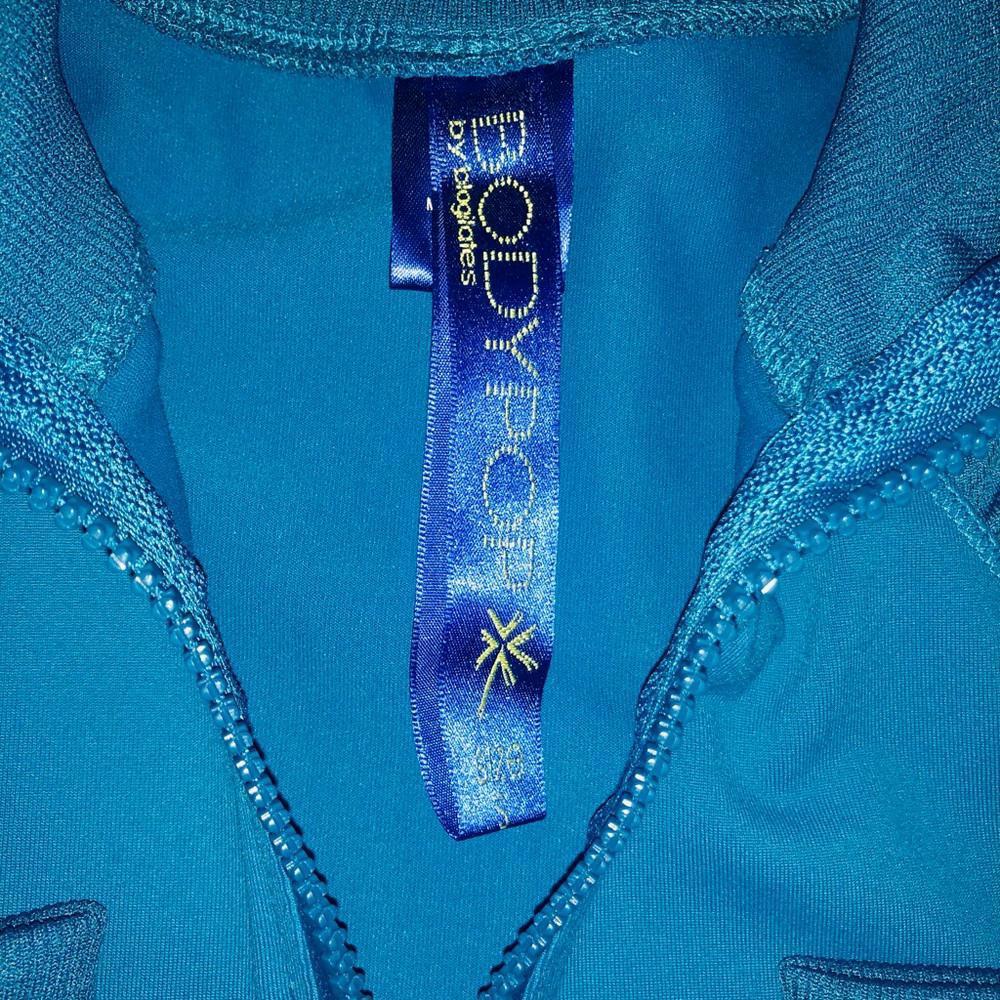 Bodypop Teal Blue Workout Zip Up Sweatshirt Activewear Running Runners Jacket - Picture 6 of 6